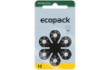 6 x Hörgerätebatterie eco Pack-Größe 10