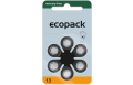 6 x Hörgerätebatterie eco Pack-Größe 13