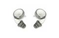Knops Design Gehörschutz-white-Silber geriffelt